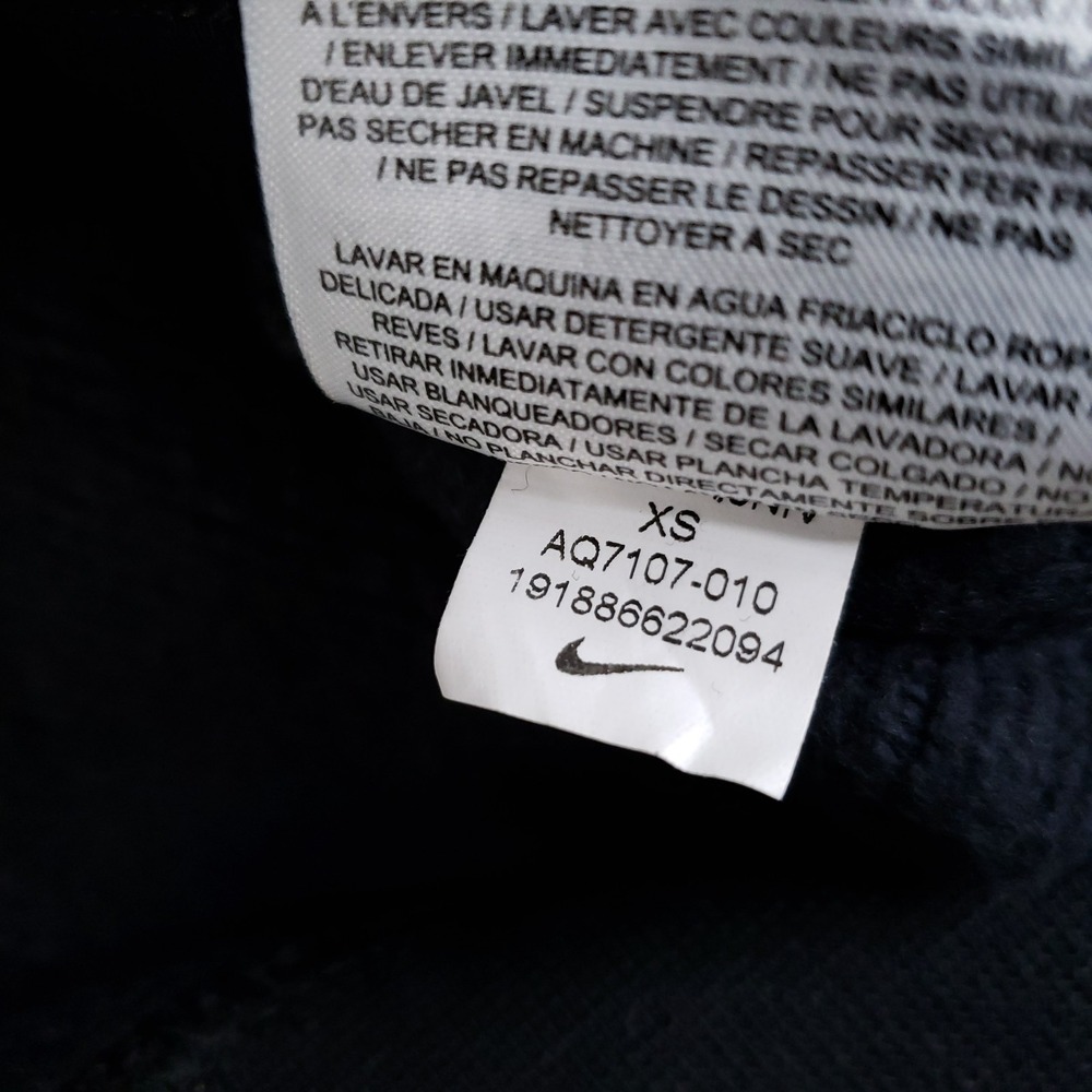 Nike Hoodie Womens XS Black Gold GFX Rally Pullover Hooded‎ Long Sleeve Pockets - Picture 9 of 10